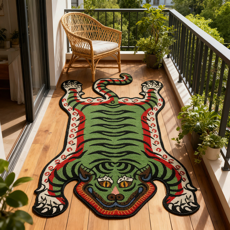 VIKAMA Tiger Pattern Rug Non-s - Coffee Equipment At Home review and price