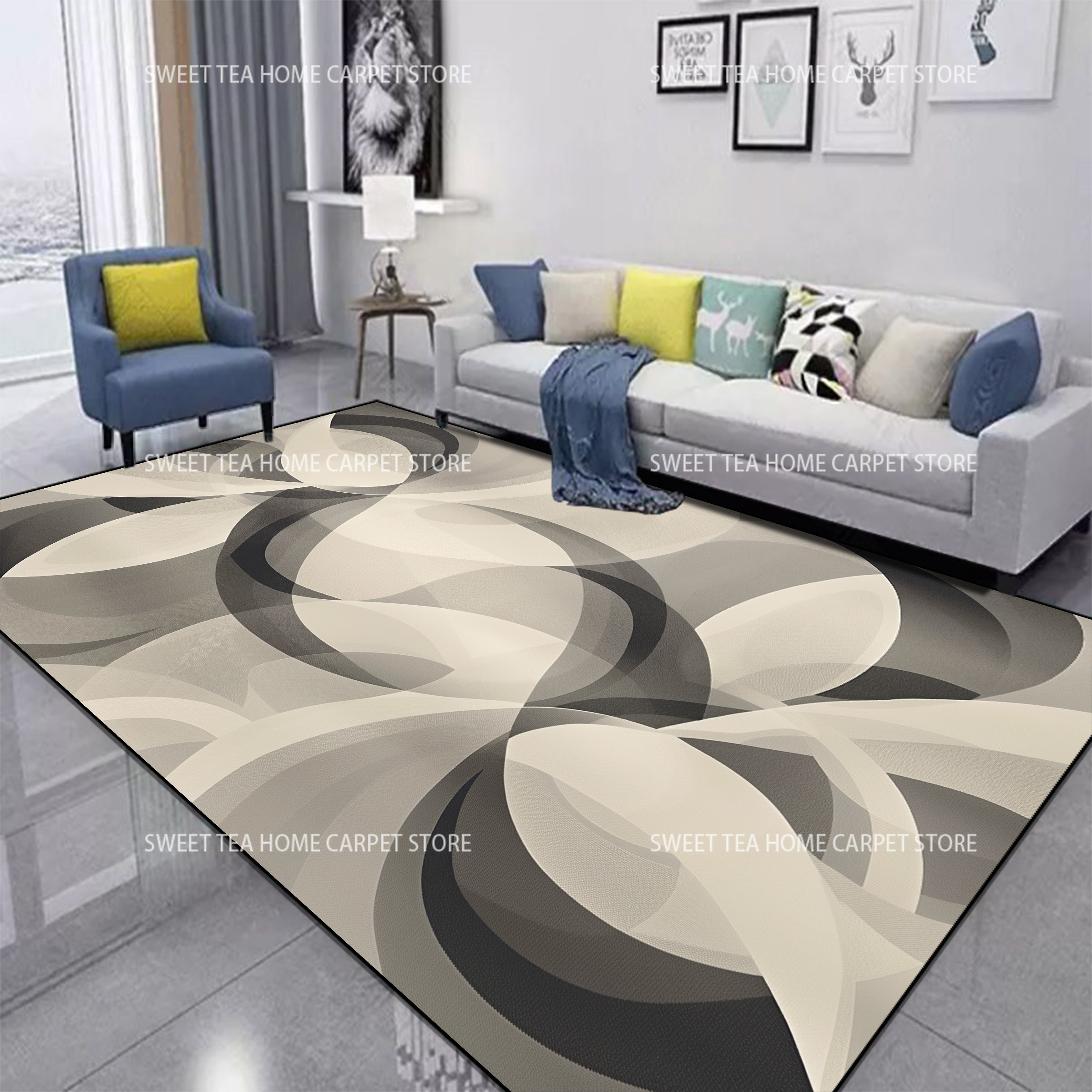 Red Black Swirl Rug Abstract C - Coffee Equipment At Home review and price