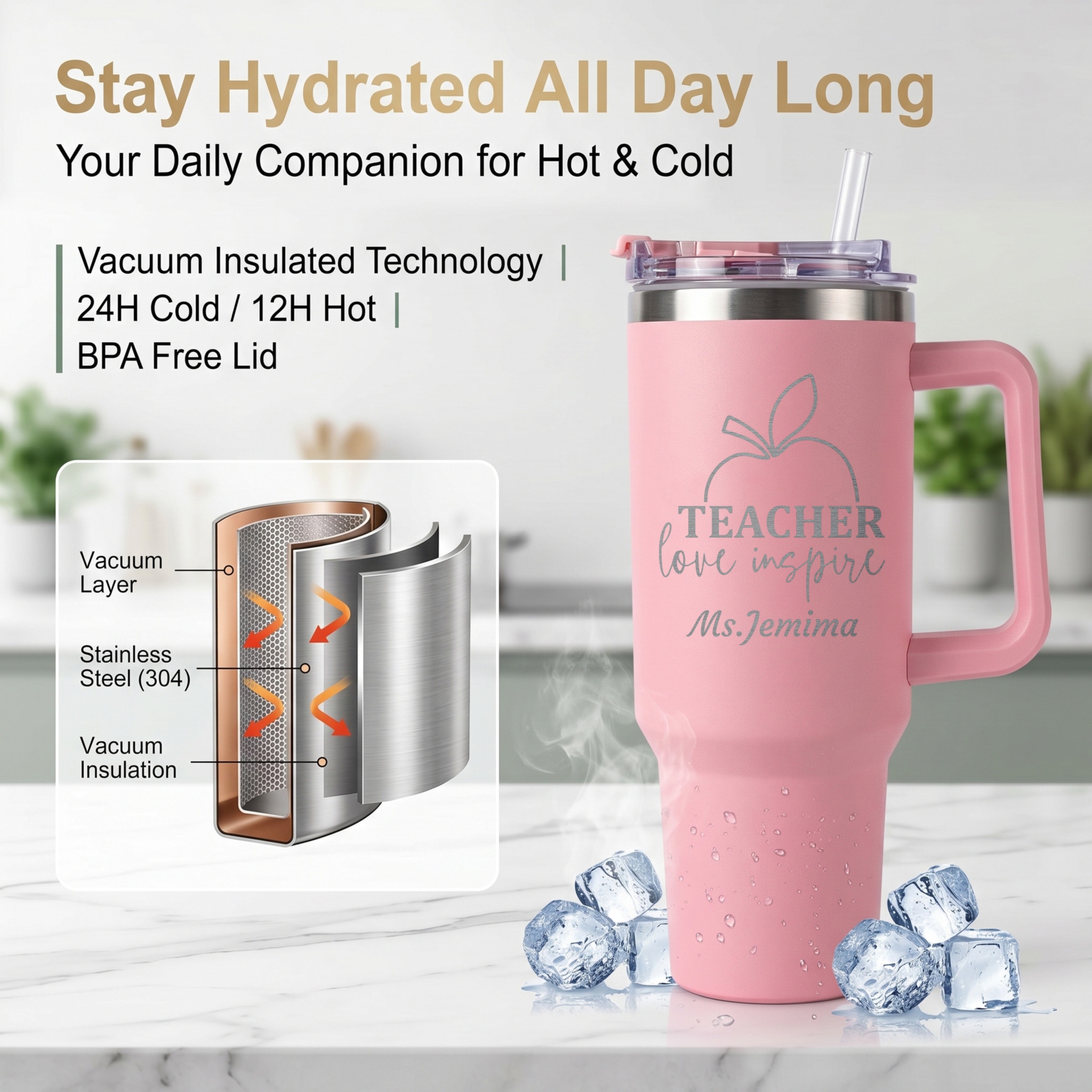 1L Teacher personalized text b - Coffee Equipment For Camping review and price